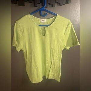 Lime green Laura key hole tshirt. Size xlarge. Good condition.